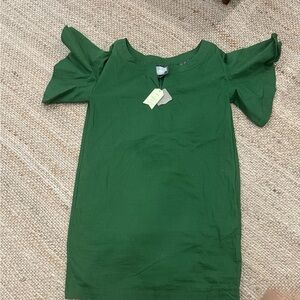 Maeve Emerald dress with Flutter sleeves